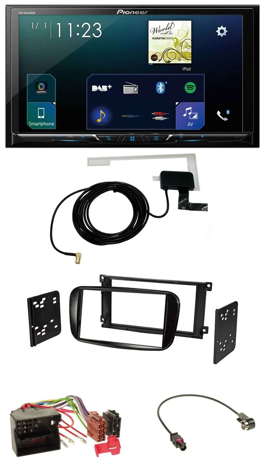 Pioneer 2DIN DAB USB MP3 Bluetooth Autoradio für Ford Mondeo S-Max 2007-2014 glä