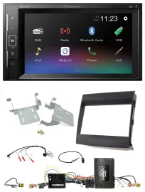 Pioneer DAB Lenkrad 2DIN Bluetooth USB Autoradio für Porsche Cayenne 11-16 Infoa