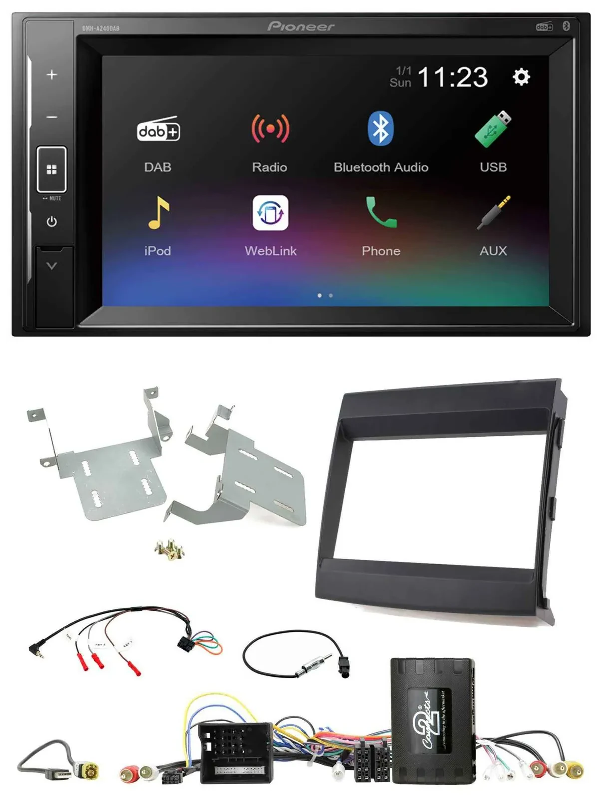 Pioneer DAB Lenkrad 2DIN Bluetooth USB Autoradio für Porsche Cayenne 11-16 Infoa