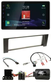 JVC DAB Lenkrad Bluetooth USB Autoradio für Audi A4 2000-2004 ISO