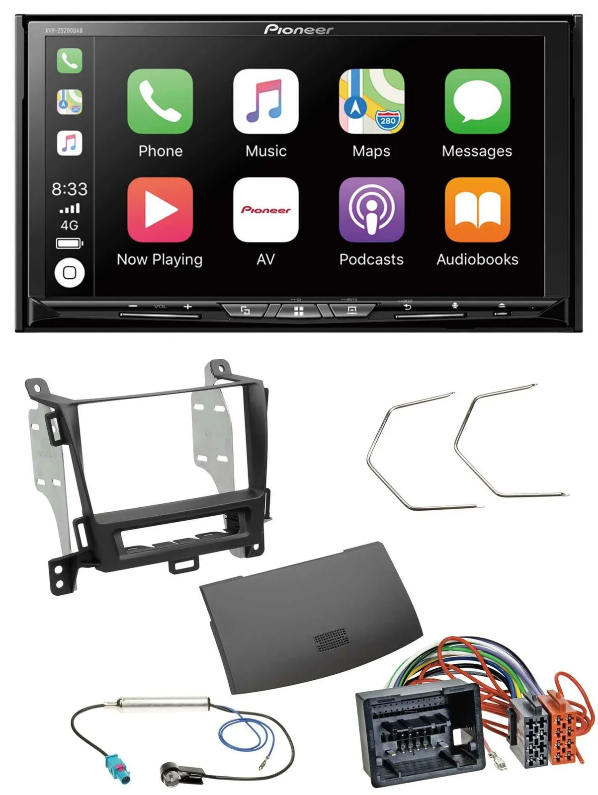 Автомагнитола для Opel Zafira (с 2012) Pioneer 2-DIN MP3 USB DAB DVD Bluetooth черный