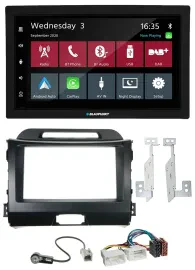 Автомагнитола для Kia Sportage 3 (2010–2015) Blaupunkt 2DIN, DAB, Bluetooth, USB, MP3, черная