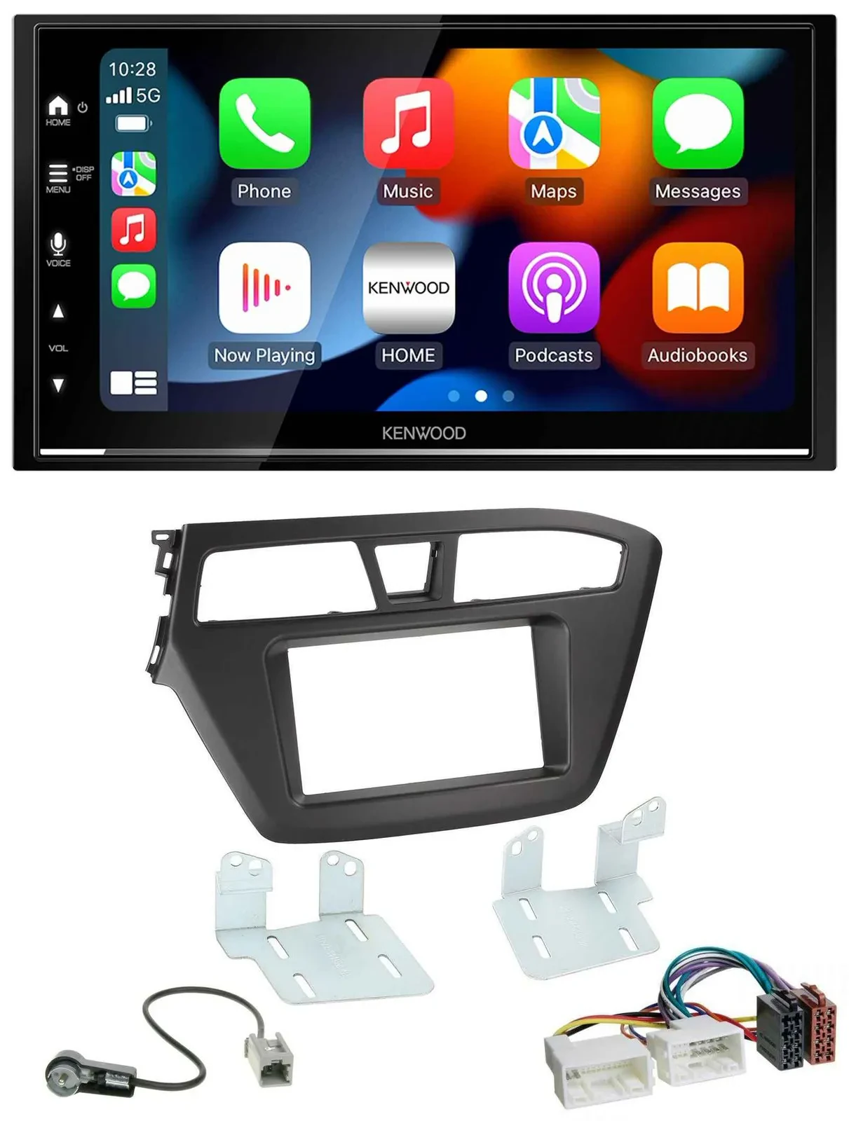 Kenwood DAB USB Bluetooth 2DIN MP3 Autoradio für Hyundai i20 (2014-2020)