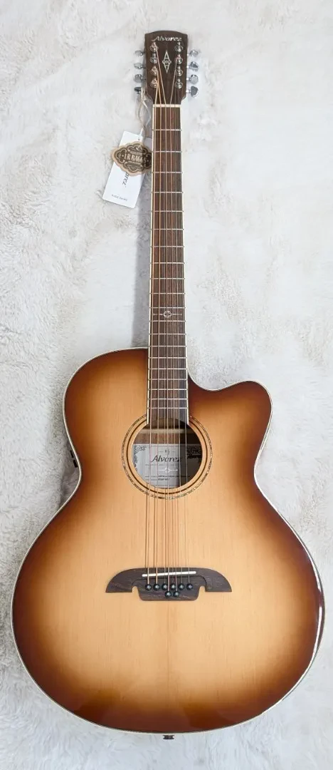 Б/У Электроакустическая гитара Alvarez ABT60CE 8-струнная баритон санберст
