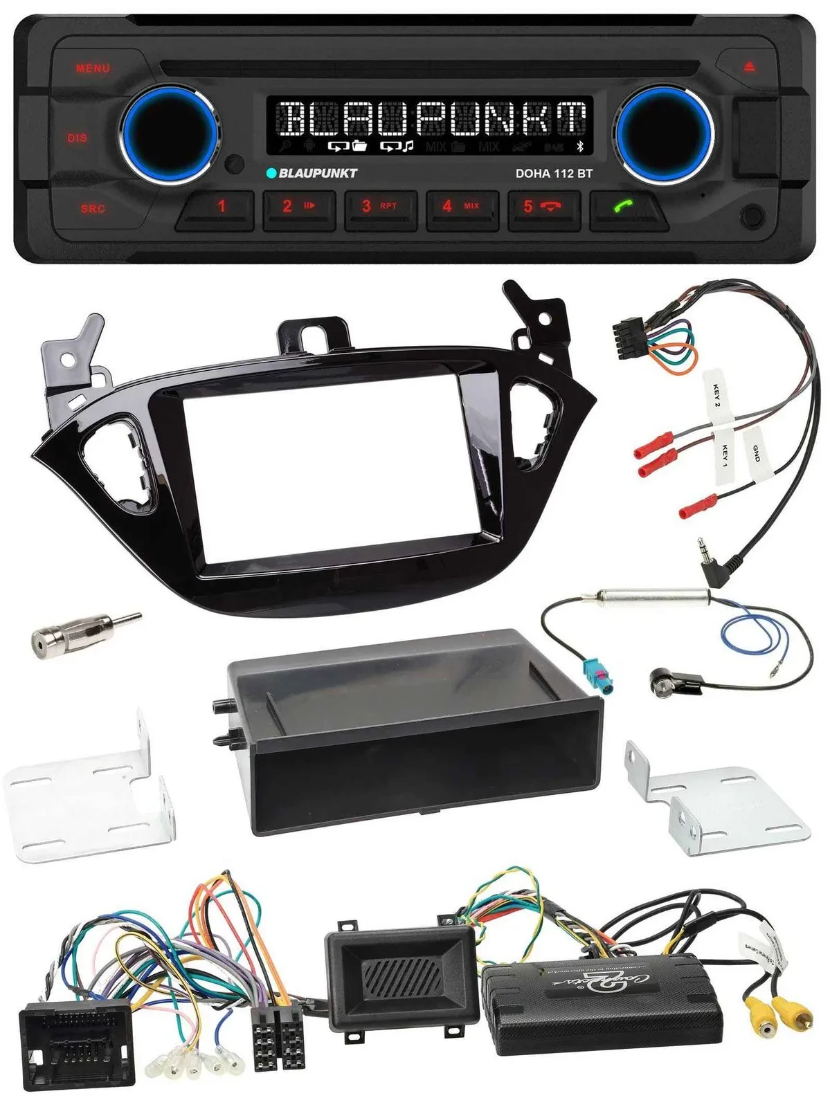 Blaupunkt Lenkrad MP3 CD Bluetooth USB Autoradio für Opel Adam Corsa E ab 2013 P