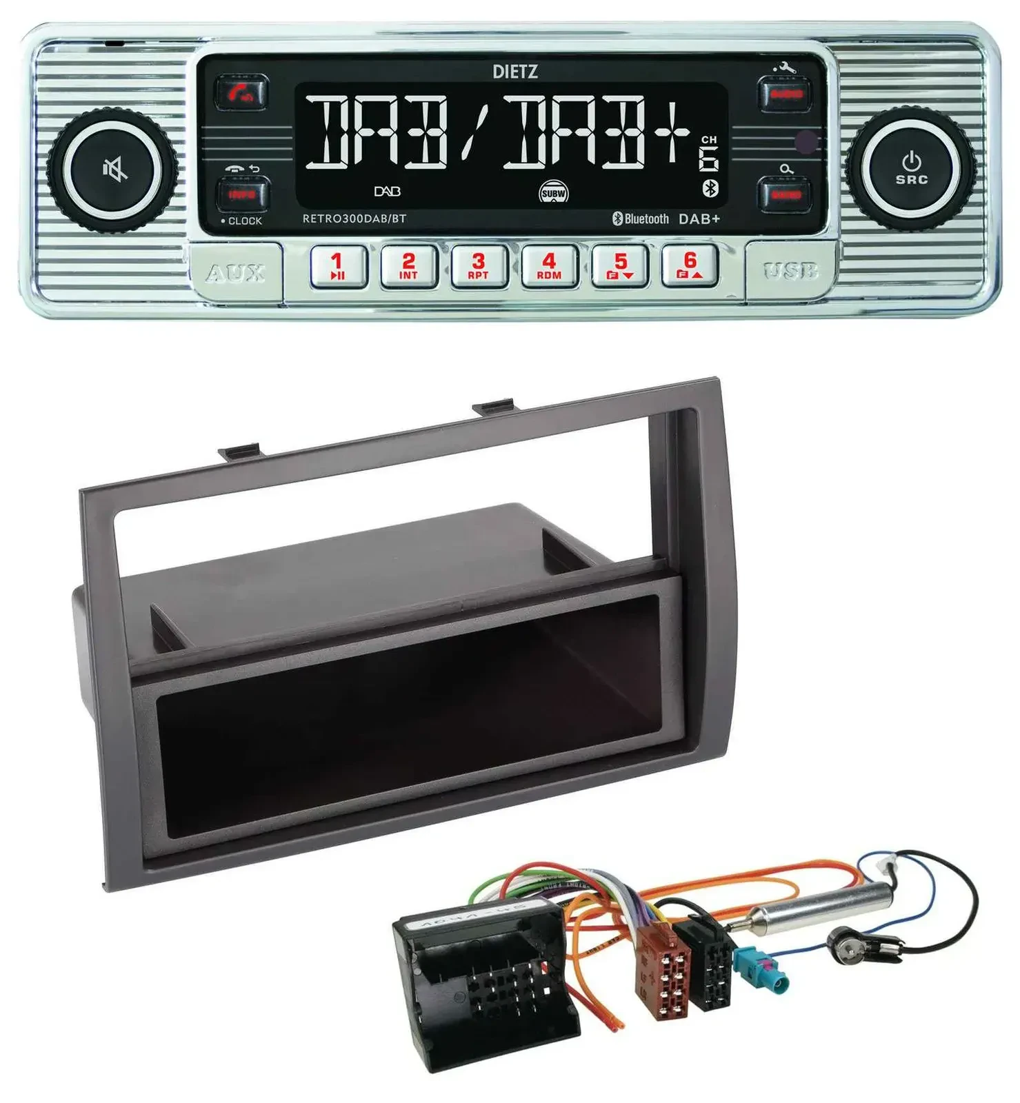 Dietz Bluetooth MP3 DAB USB Autoradio für Citroen Jumper 2006-2011 Quadlock