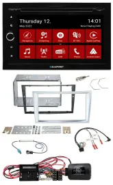 Автомагнитола для Opel Corsa D Blaupunkt 2DIN, Bluetooth, USB, DAB, TMC, навигация, матовая