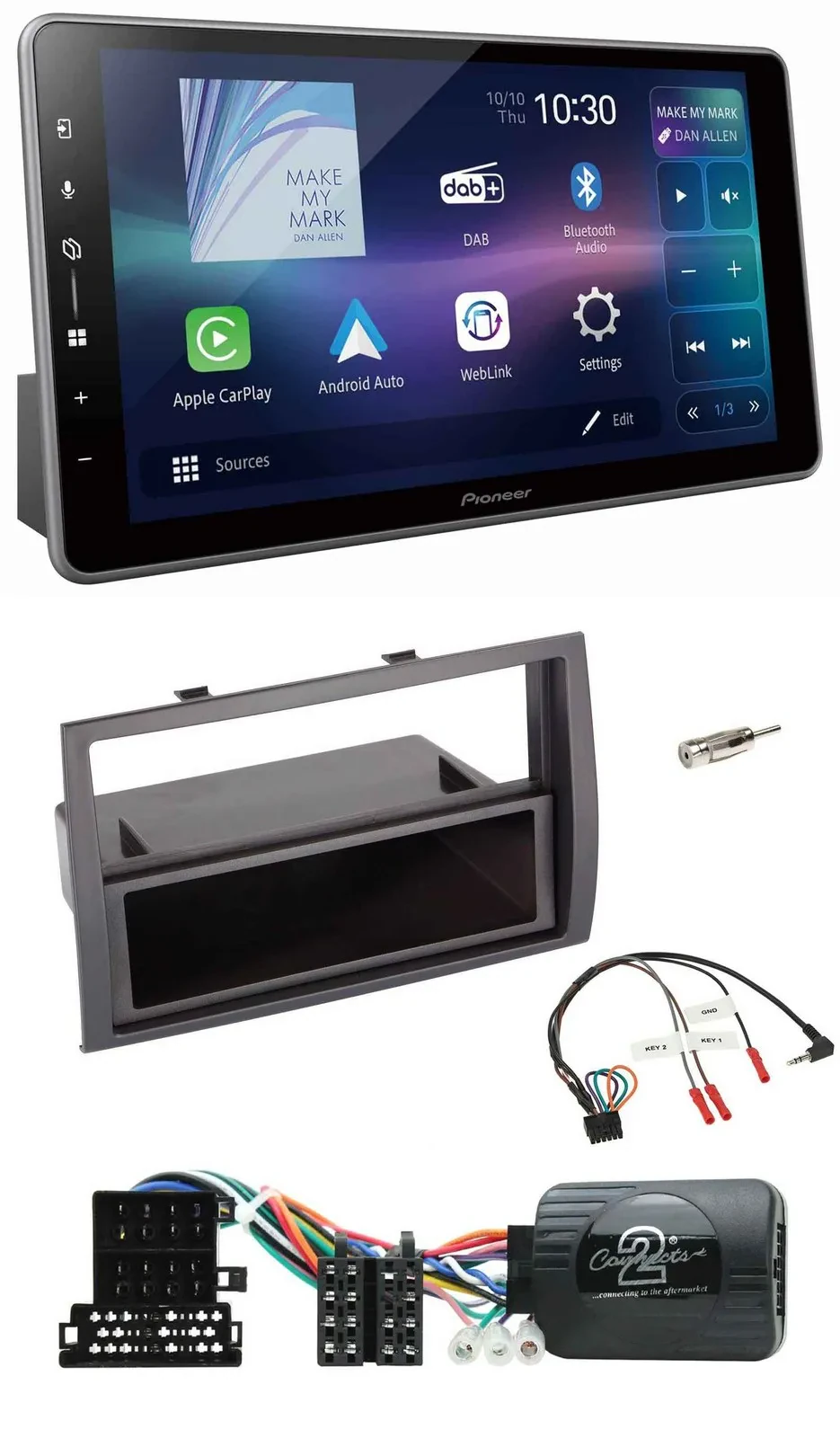 Автомагнитола для Citroen Jumper 2008–2011 Pioneer Bluetooth, USB, DAB, поддержка кнопок на руле