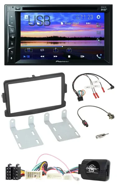 Pioneer Bluetooth 2DIN USB DVD DAB Lenkrad Autoradio für Dacia Sandero ab 2013 s