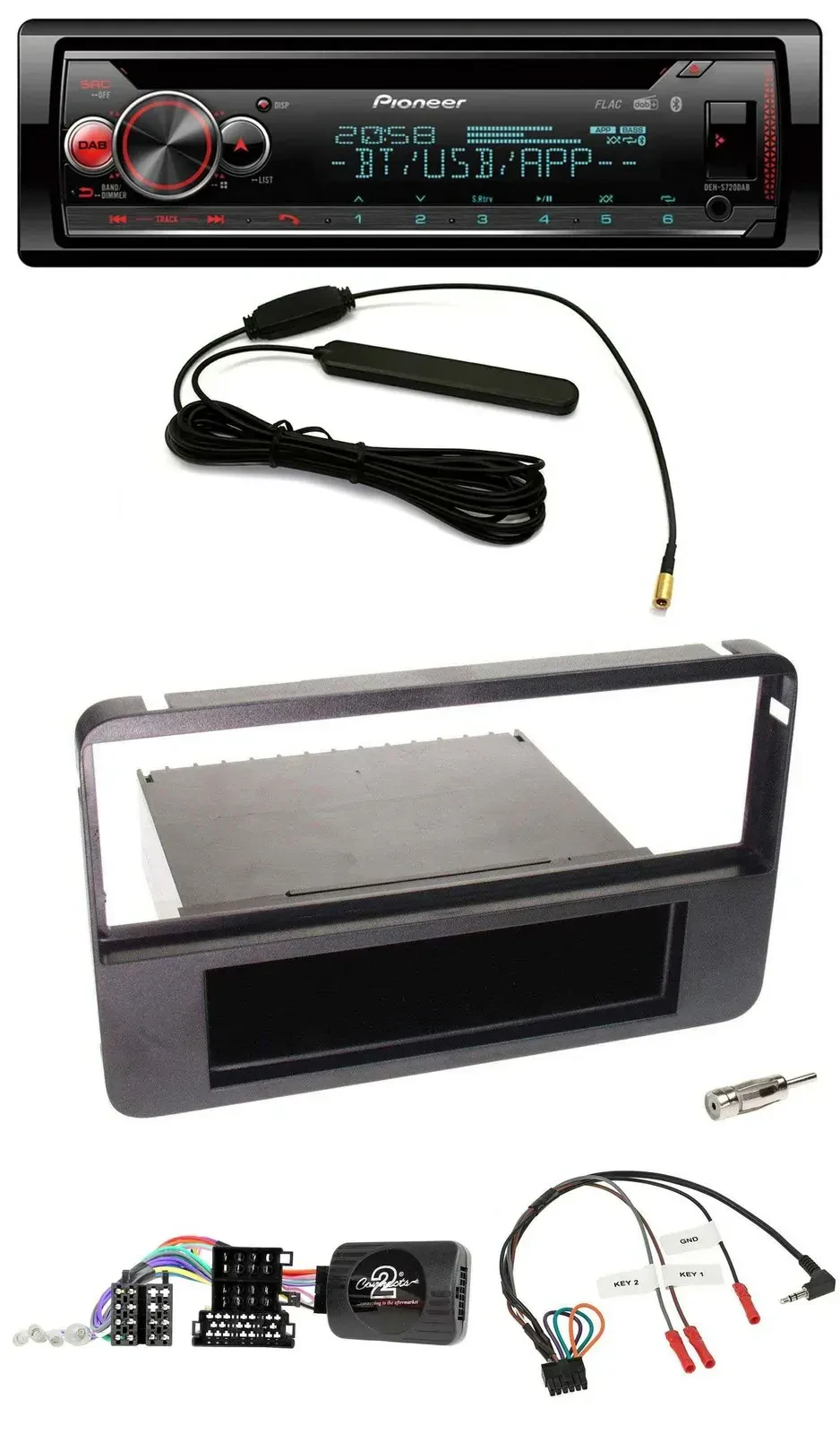 Автомагнитола для Alfa 159 Brera Spider Pioneer DAB, Bluetooth, USB, CD, поддержка управления на руле