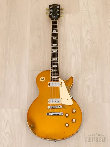 Электрогитара Gibson Les Paul Deluxe HH Goldtop w/case USA 1976