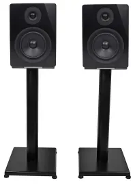 Pair Rockville APM5B 5.25" 250w Powered USB Studio Monitor Speakers+21" Stands