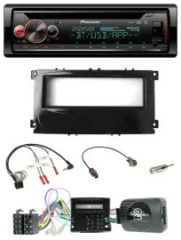Автомагнитола Pioneer DAB, CD, Bluetooth, USB для Ford Mondeo/S-Max (CAN-Bus, 2007-)