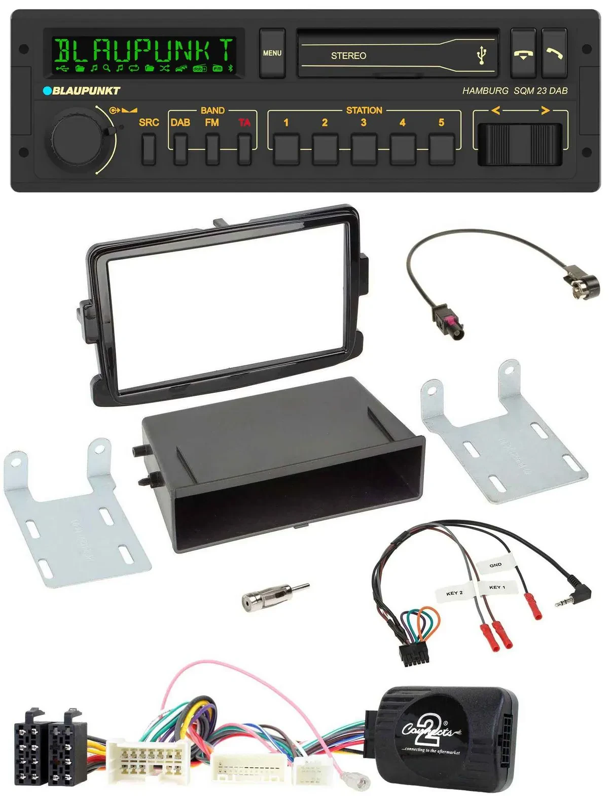 Blaupunkt USB DAB Bluetooth Lenkrad Autoradio für Dacia Dokker Lodgy Sandero ab