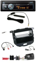 Pioneer CD USB Bluetooth DAB Lenkrad Autoradio für Hyundai i10 09-13 schwarz Rub