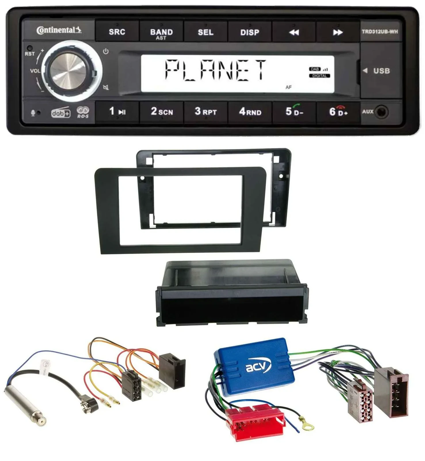 Continental USB 1DIN AUX DAB MP3 Autoradio für Audi A3 03-06 8P Symphony Aktivsy