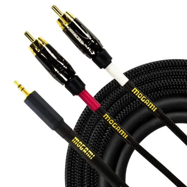 Mogami GOLD 3.5 2 RCA 3.5 TRS, Dual RCA Phono Plug Cable