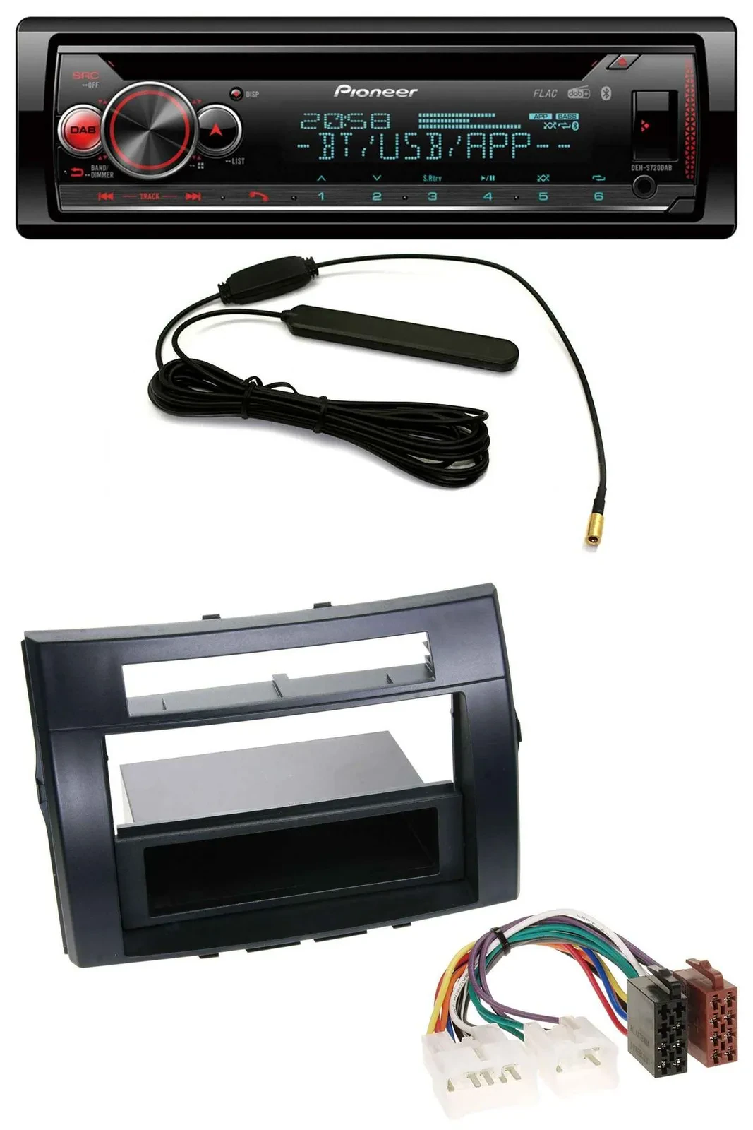 Автомагнитола Pioneer USB DAB MP3 Bluetooth CD, для Toyota Corolla Verso 2004–2009, черный