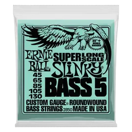 Струны для 5-струнной бас-гитары Ernie Ball 2850 Nickel Bass SLS Slinky 5 45-130