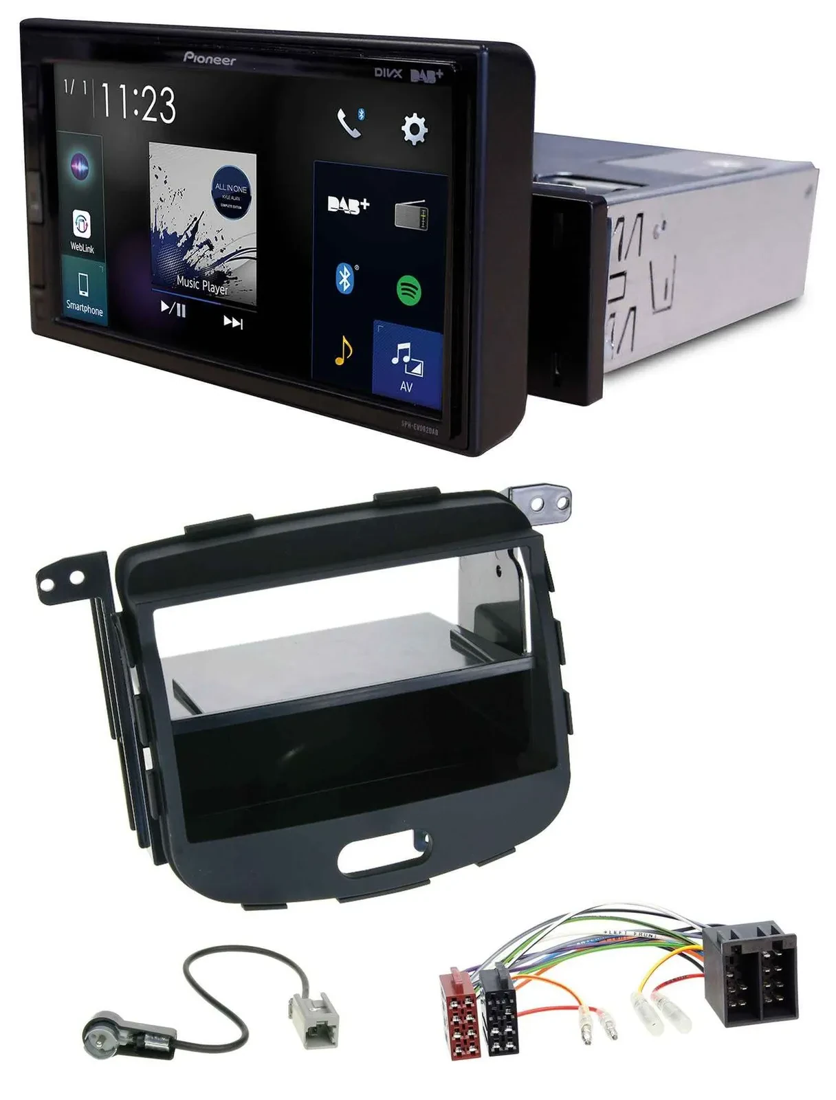 Pioneer DAB MP3 Bluetooth USB Autoradio für Hyundai i10 2008-2013 Rubber Touch