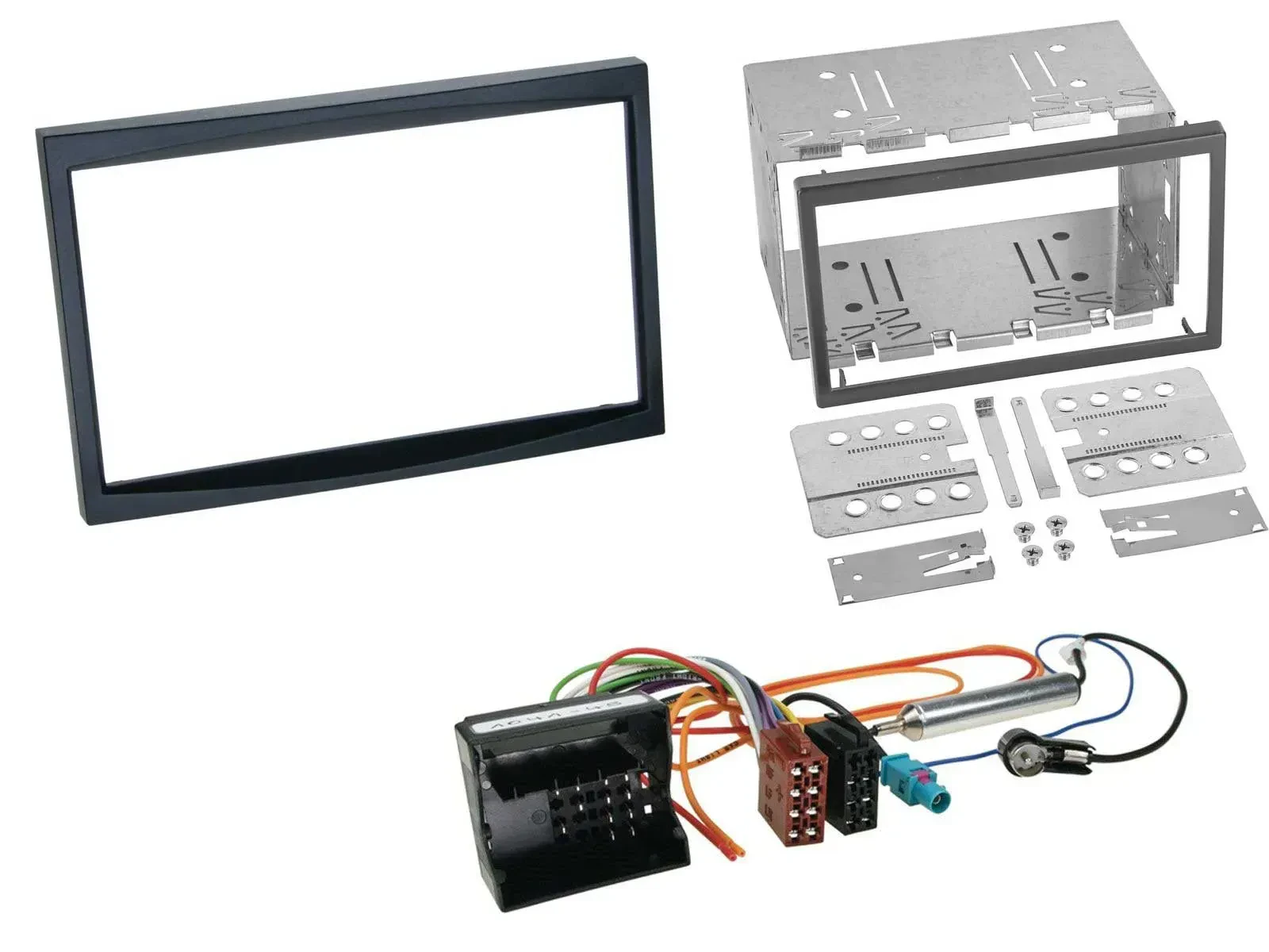 Radioeinbauset Doppel DIN Autoradio für Peugeot 207 307 Expert Partner schwarz