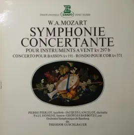 Б/У виниловая пластинка W.A. Mozart – Symphonie Concertante Pour Instrument A Vent, Kv 297 B / Concerto Pour Bassoon, Kv191 / Rondo