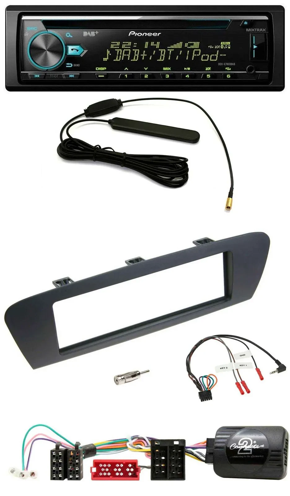 Pioneer CD MP3 Lenkrad DAB USB Autoradio für Renault Scenic Grand Scenic ab 2009