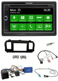 Blaupunkt Bluetooth 2DIN Lenkrad DAB USB TMC Navigation für Citroen Spacetourer