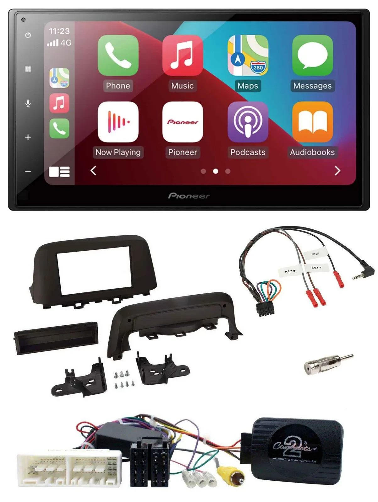 Автомагнитола Pioneer 2DIN, DAB, Bluetooth, USB, для Hyundai Kona (с 2013)