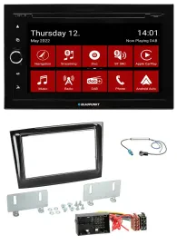 Blaupunkt MP3 DVD Bluetooth DAB 2DIN USB Autoradio für Fiat Doblo ab 2015 piano