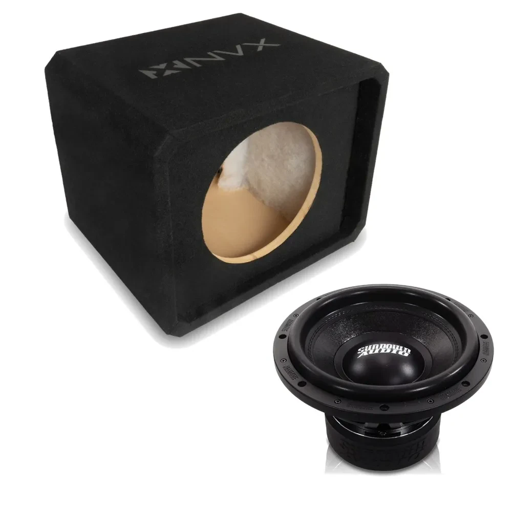 NVX NE121P Single 12" Slot Ported 3/4" MDF Sub Enclosure w/ SA Series Subwoofer