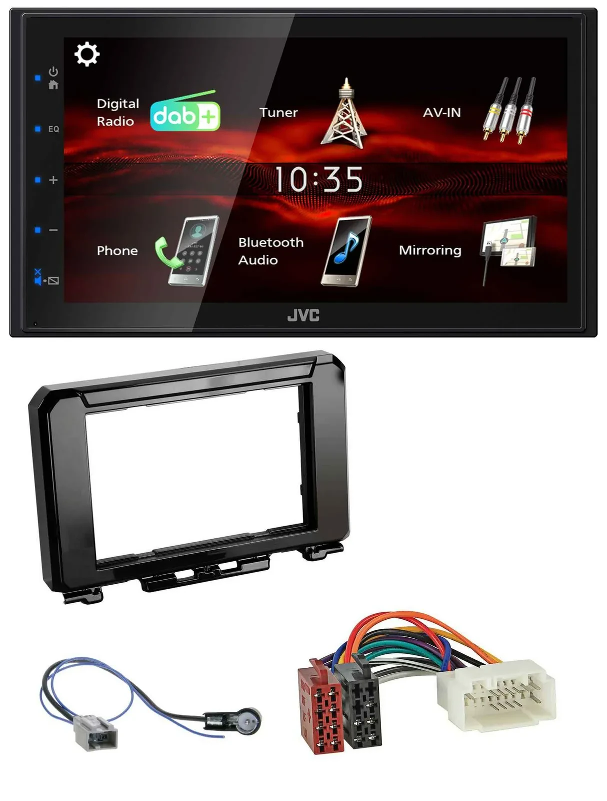 Автомагнитола для Suzuki Jimny (GJ, с 2018) JVC 2-DIN, USB, Bluetooth, MP3, DAB