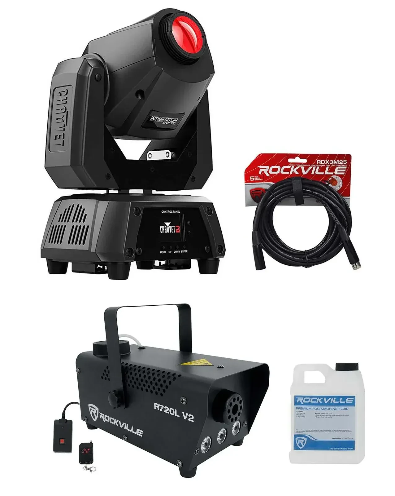 Комплект светового оборудования Chauvet DJ Intimidator Spot 160 + R720L + RDX3M25