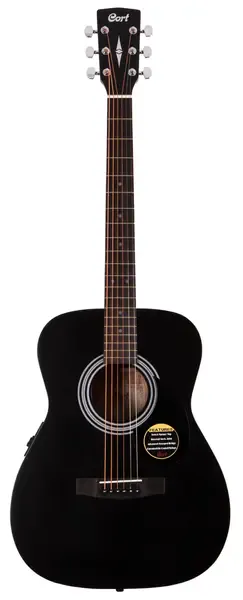 Электроакустическая гитара Cort AF510E Concert Black Satin с чехлом