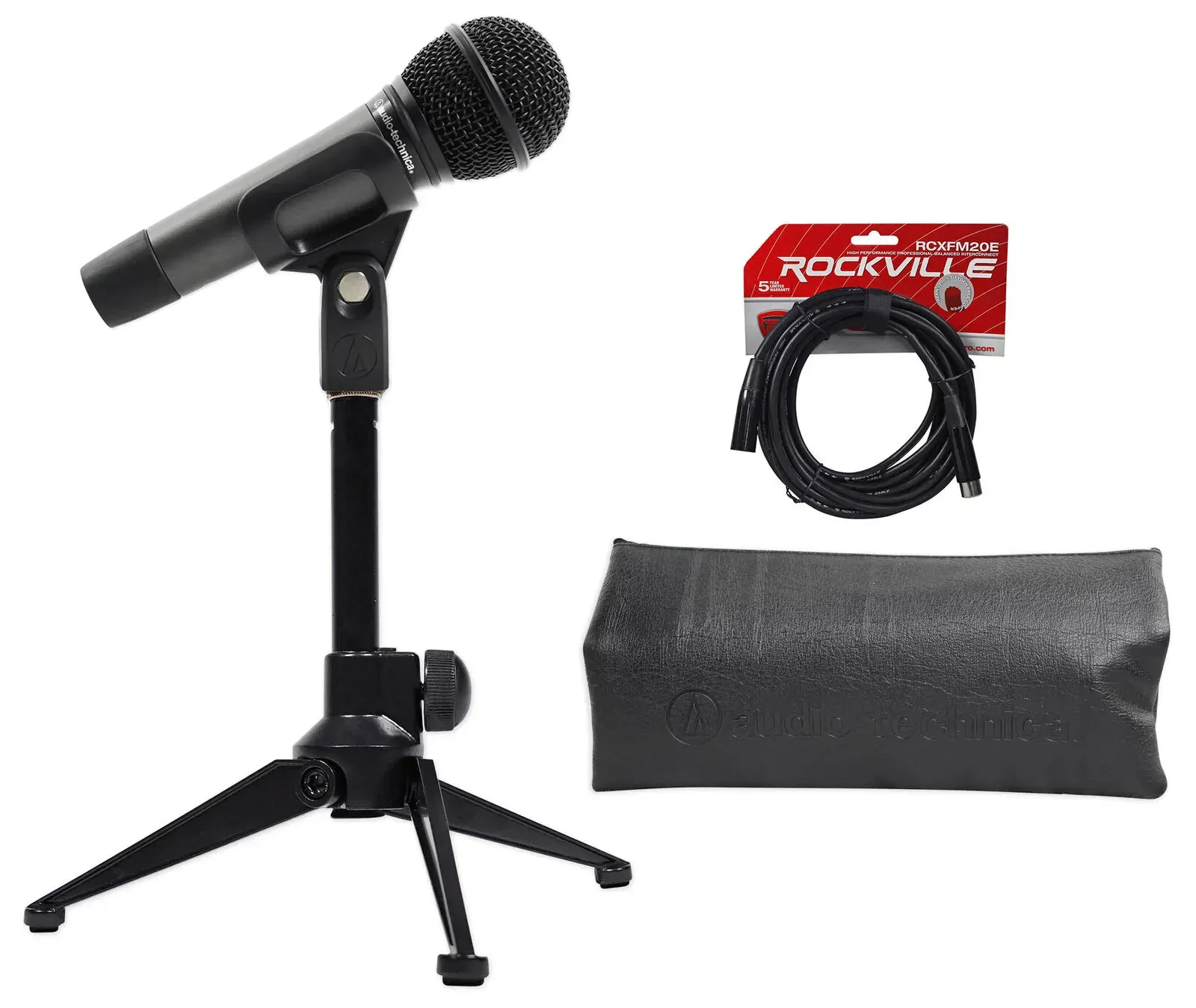 Микрофон проводной Audio-technica ATM410 Black с аксессуарами