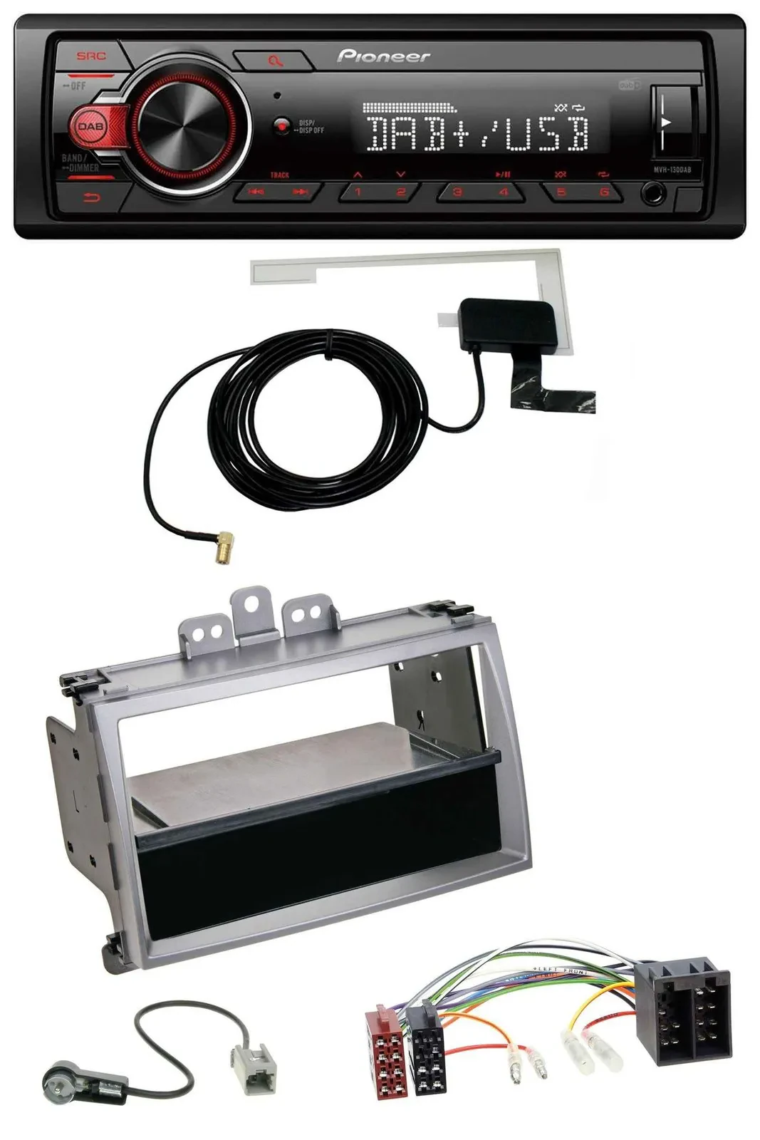 Pioneer 1DIN MP3 DAB USB AUX Autoradio für Hyundai i20 (08-11) Ablagefach