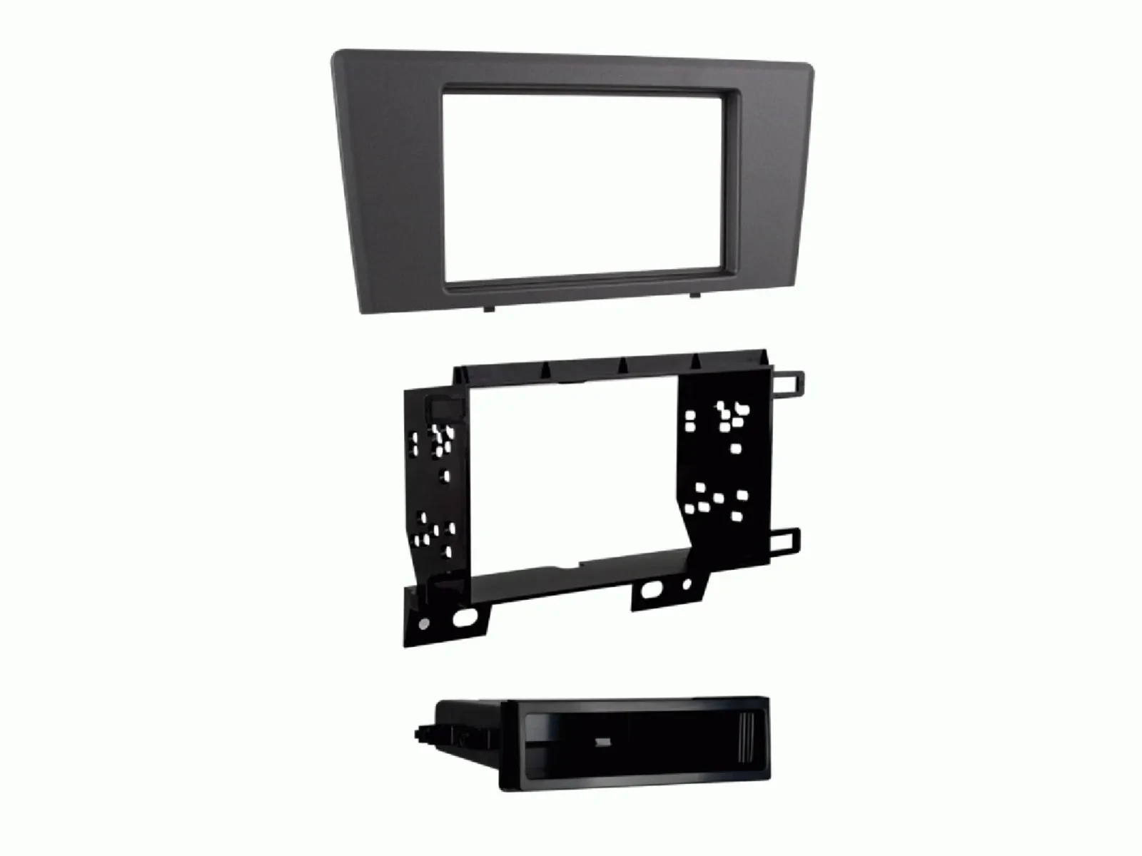 Radioblende Doppel DIN Autoradio für Volvo S60 V70 XC70 2001-2004 dunkelgrau