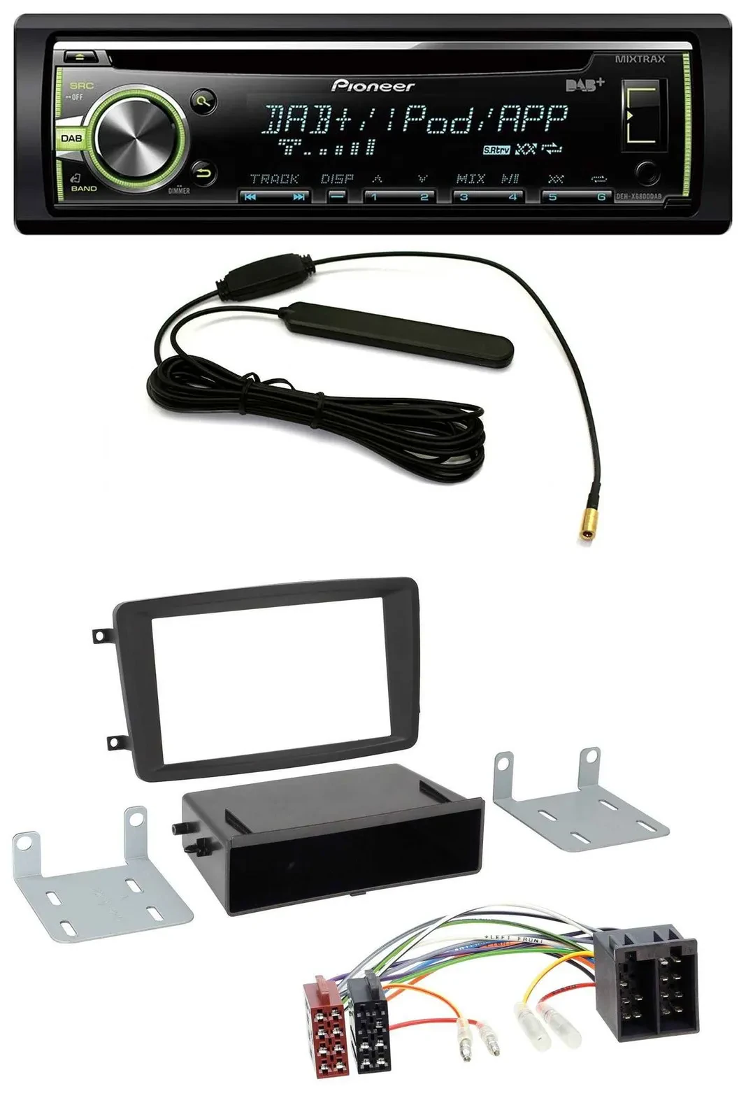 Автомагнитола для Mercedes C‑Class, CLK, Vito, Viano Pioneer MP3, USB, CD, DAB, AUX