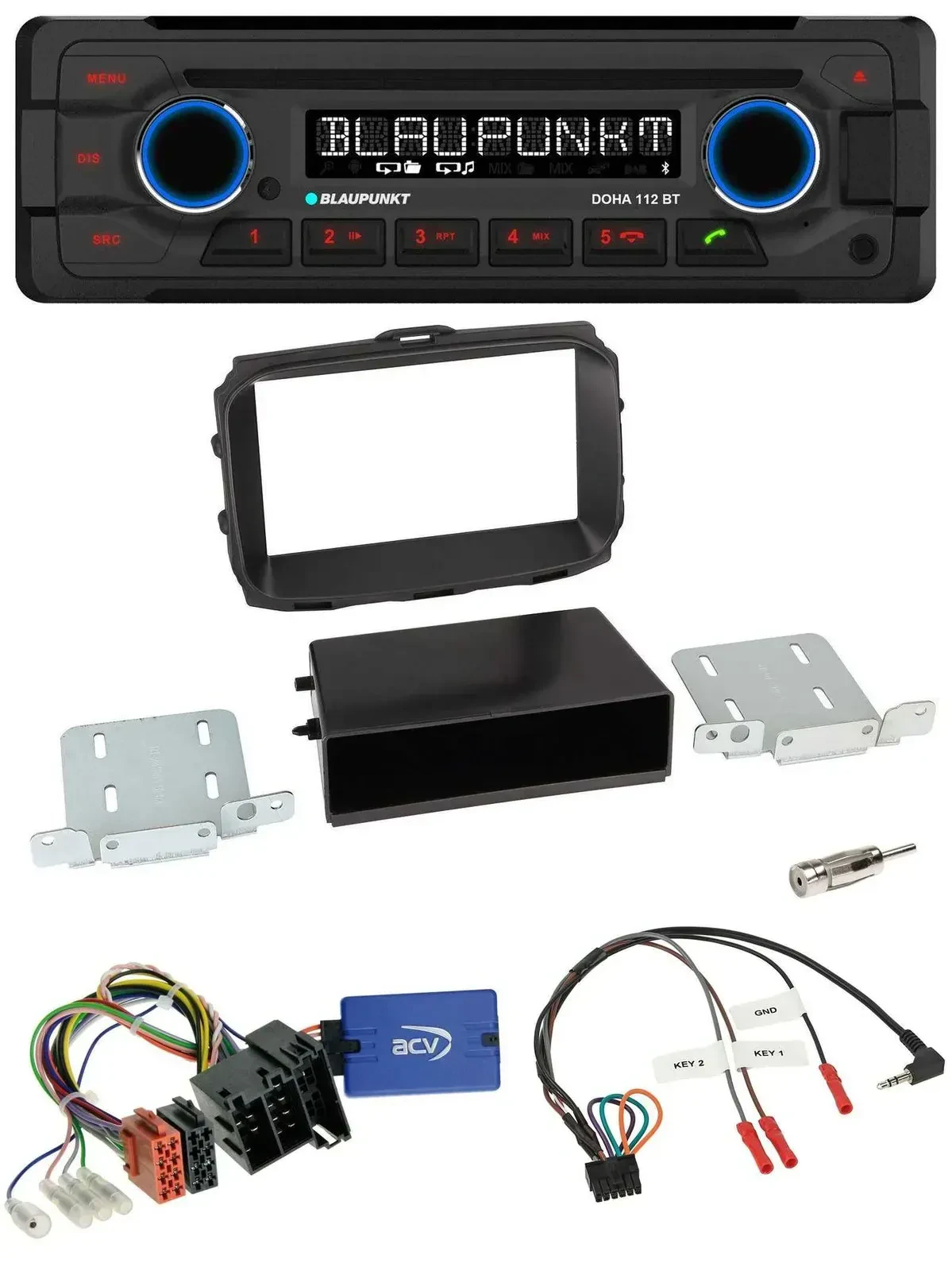 Blaupunkt Lenkrad MP3 CD Bluetooth USB Autoradio für Alfa Romeo Giulietta 2013-2