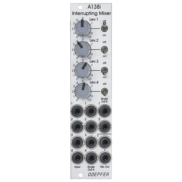 Модульный студийный синтезатор Doepfer A-138i Interrupting Mixer - Mixer Modular Synthesizer