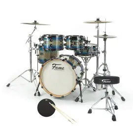 Fame Fortress Studio Bundle Blue - Drum-Set