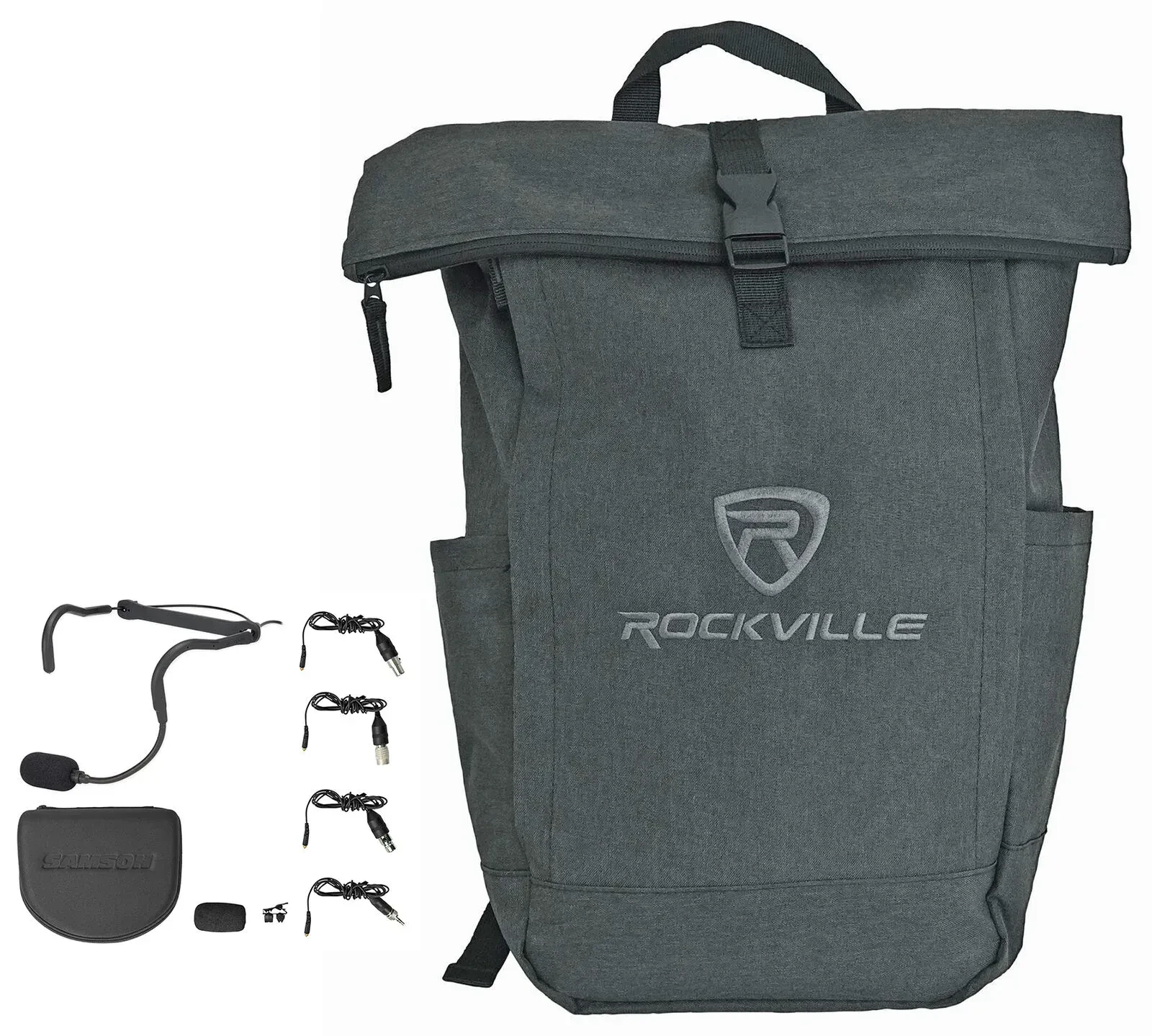 Гарнитурный микрофон для фитнеса Samson QEX Fitness антрацитовый с рюкзаком