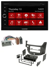Автомагнитола для Honda Jazz (с 2009) Blaupunkt 2DIN, MP3/DVD, Bluetooth, DAB, USB, тёмно-серая