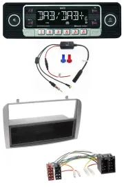 Автомагнитола Dietz MP3 DAB Bluetooth USB для Alfa Romeo 147/GT, серебристая, с нишей