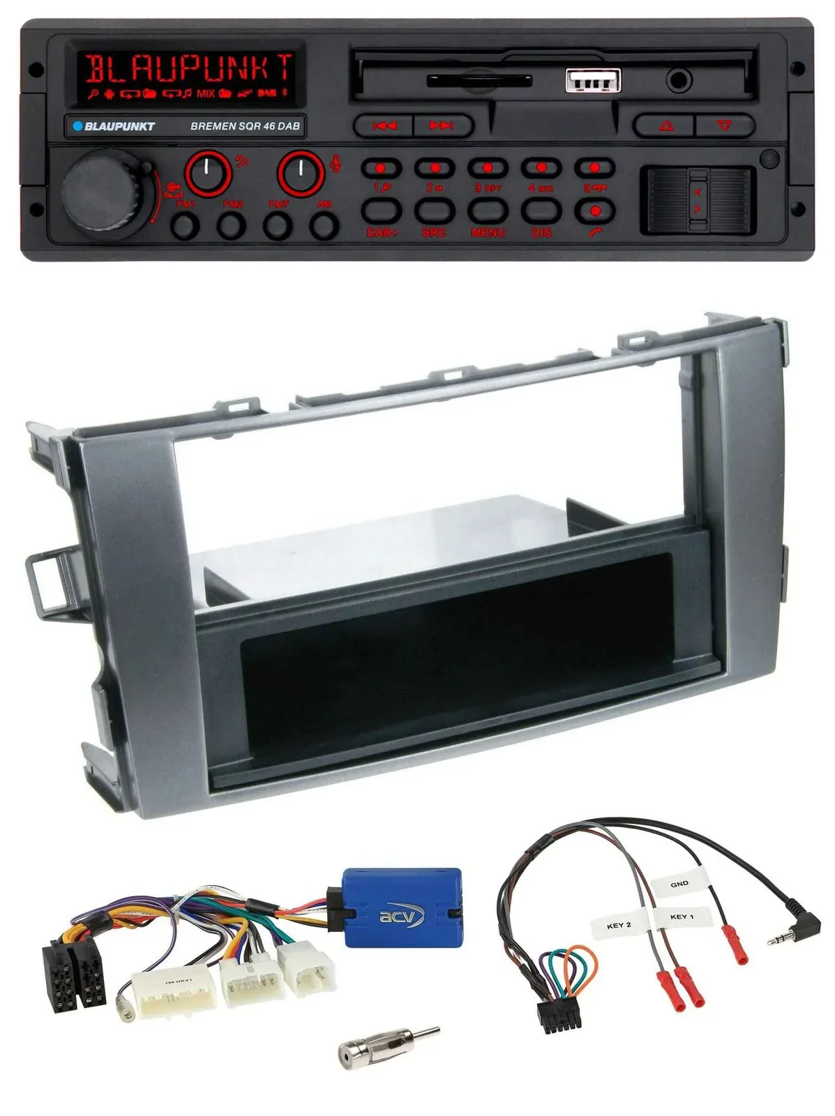 Blaupunkt SD Lenkrad USB Bluetooth DAB Autoradio für Toyota Auris 2011-2012 anth