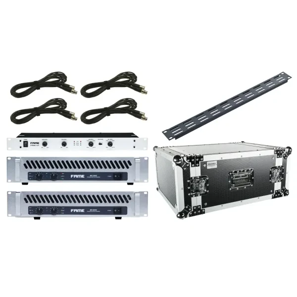 Fame Audio 2-Kanal Endstufe Set, 520W pro Kanal, Class AB, Lüfterkühlung