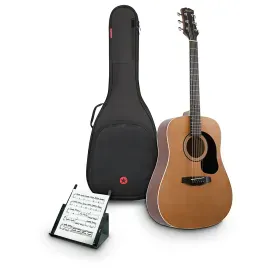 Mitchell Launch D100 Dreadnought Acoustic Guitar wMusic StandGig Bag Natural