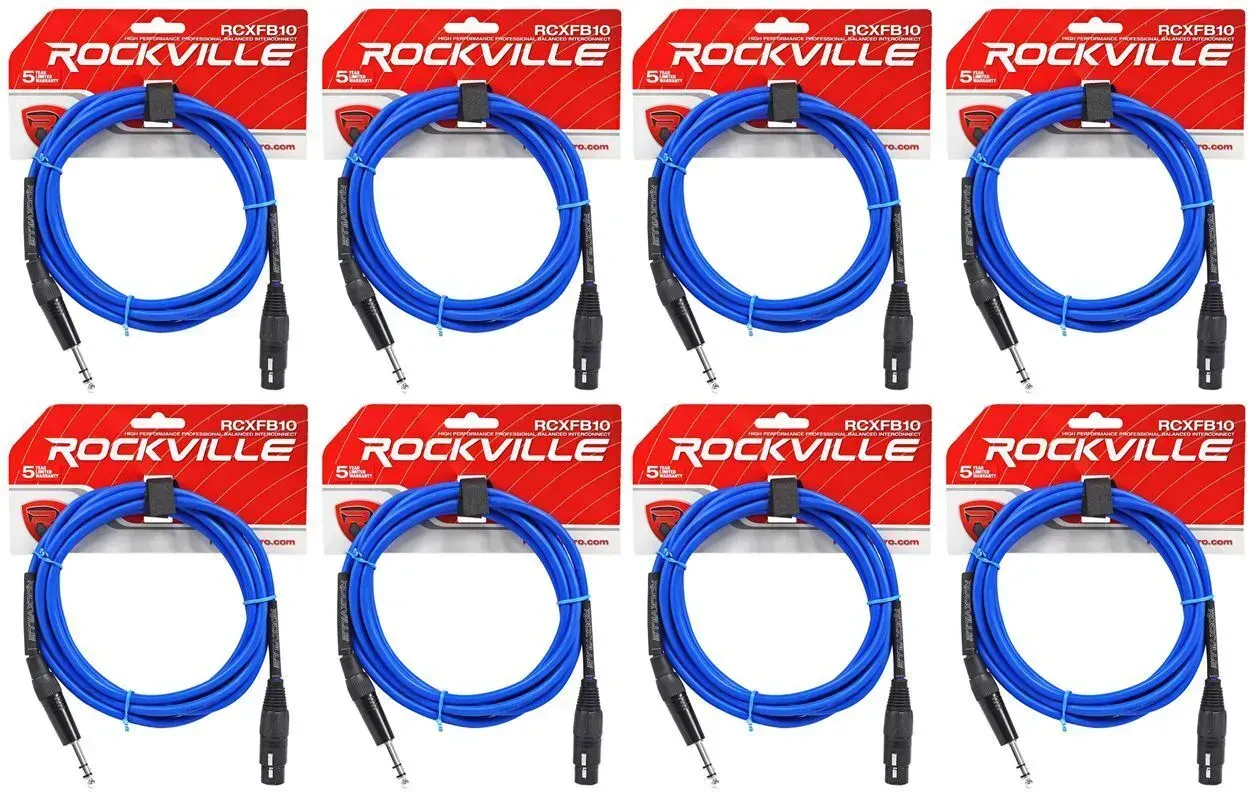 Коммутационный кабель Rockville RCXFB10Bl Blue 3 м (8 штук)