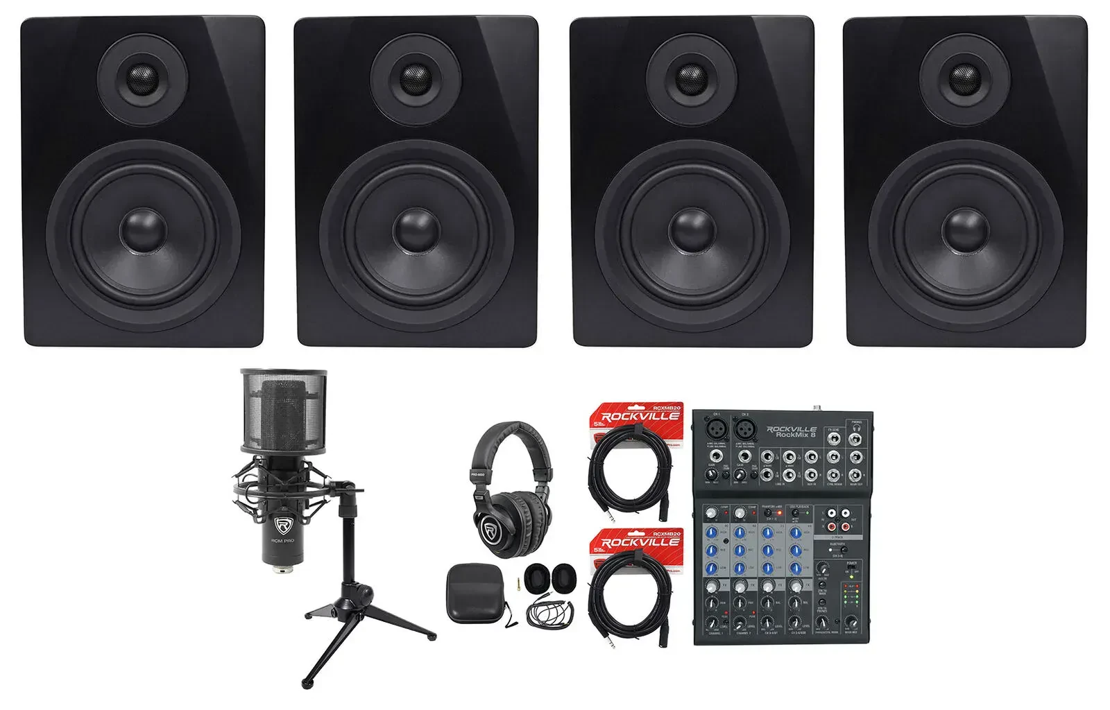 Комплект для подкастов Rockville Recording Studio Bundle