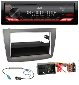 Автомагнитола для Alfa Romeo Mito (с 2014) JVC Bluetooth USB DAB MP3 серебристая